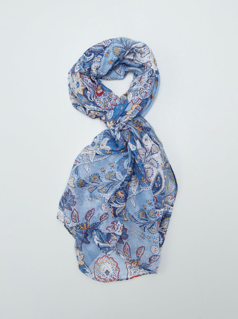 Foulard imprimé Bleu - Kiabi