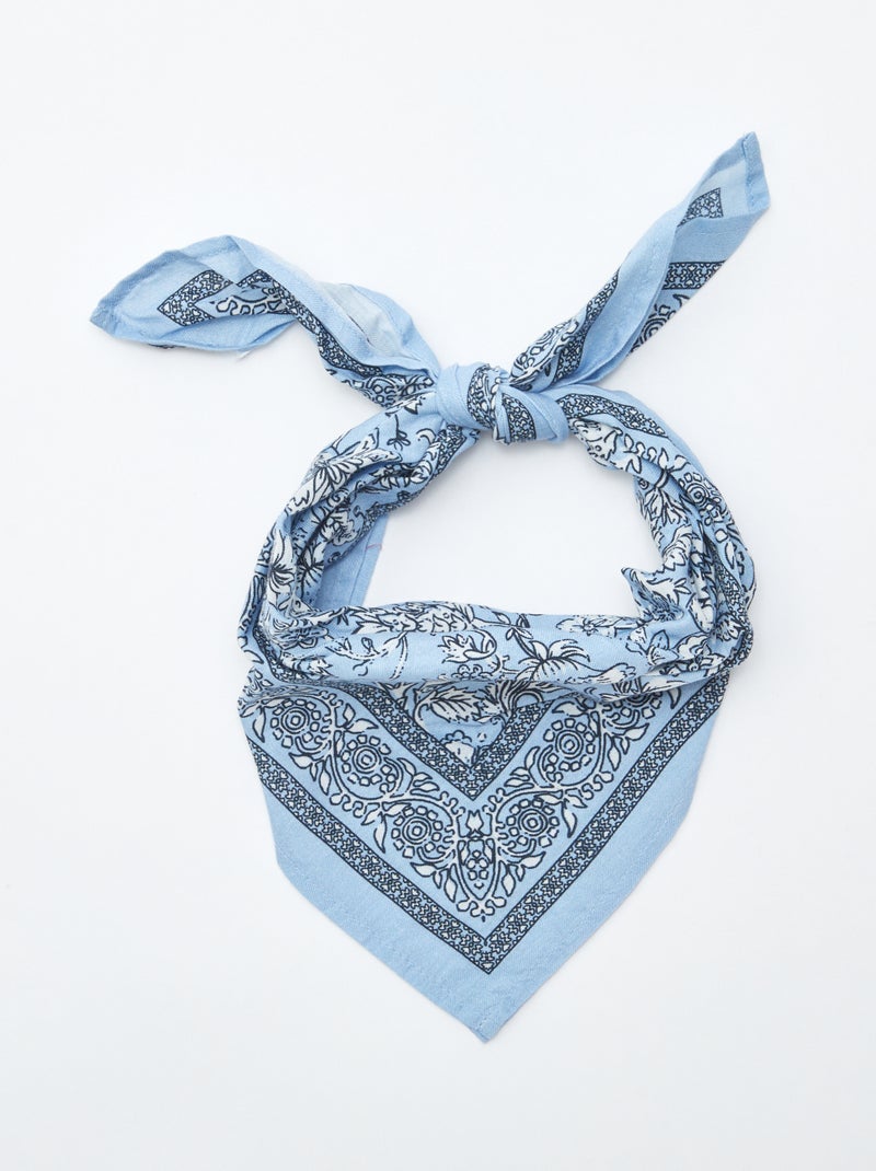 Foulard poissons - coton - Femme - Imprimé Poissons Tricolores B – Armor-lux