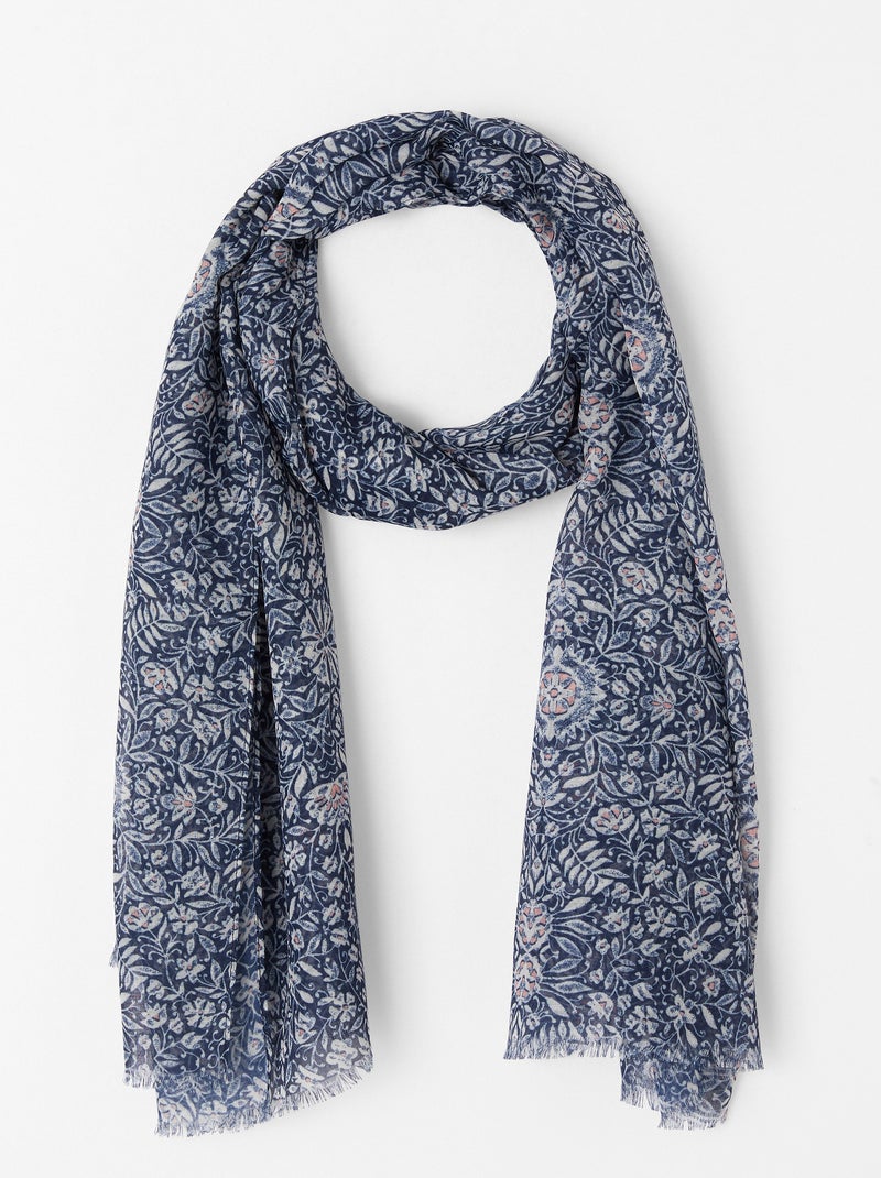 Foulard imprimé fantaisie - Damart Bleu - Kiabi