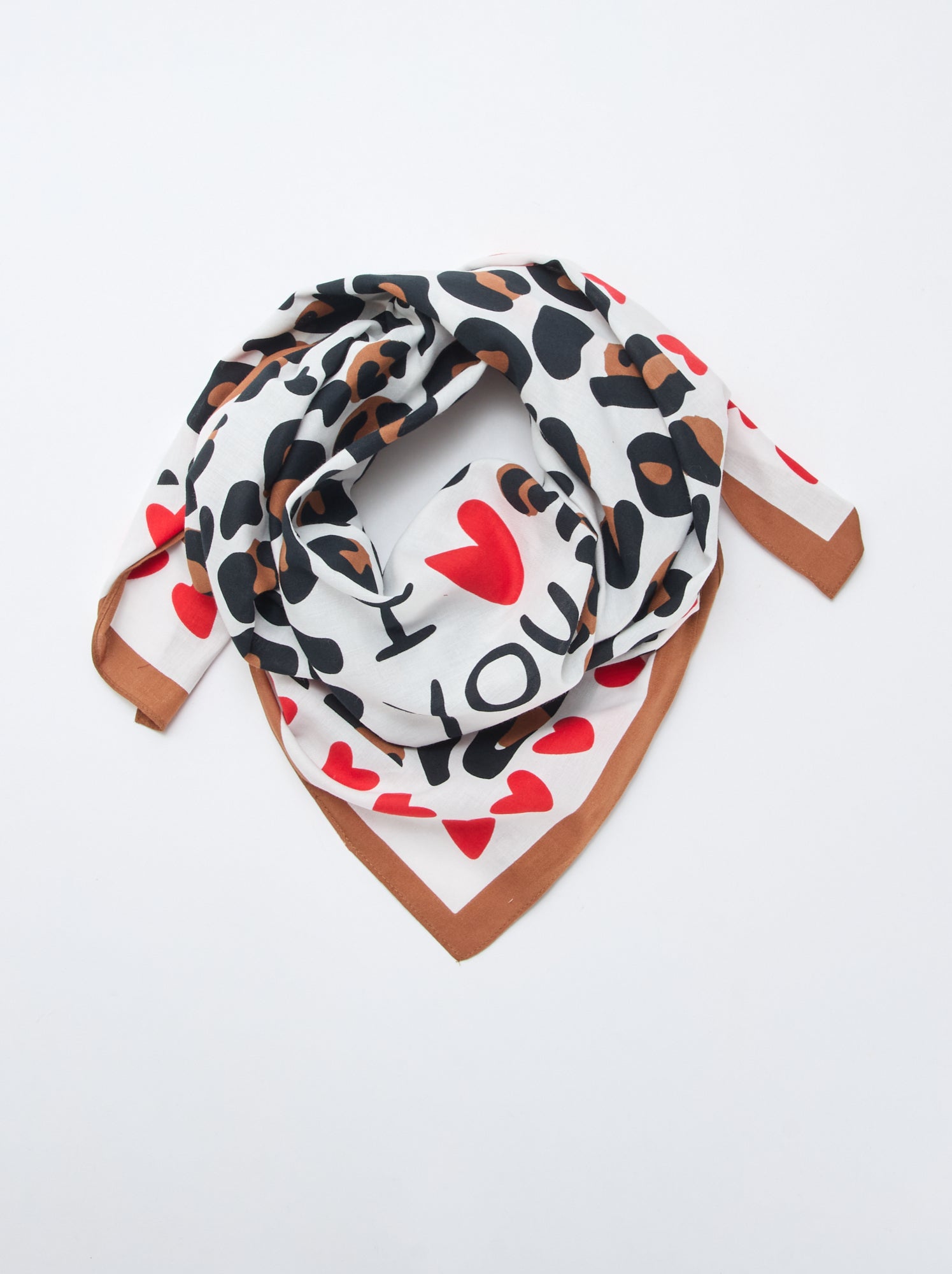 Foulard imprimé fantaisie (100x100 cm)  'Agathe Sorlet x Kiabi' - Saint-Valentin