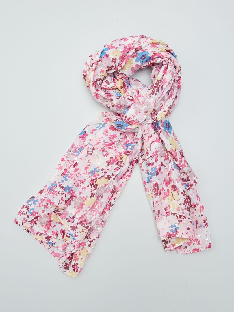 Foulard Imprimé Losange Rose - Foulards Carré | Foulard Imprimés