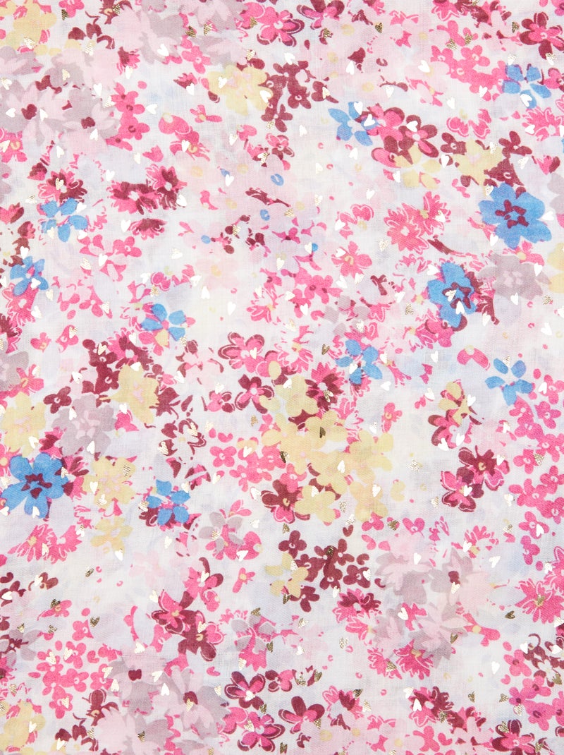 Foulard imprimé fleuri Rose - Kiabi