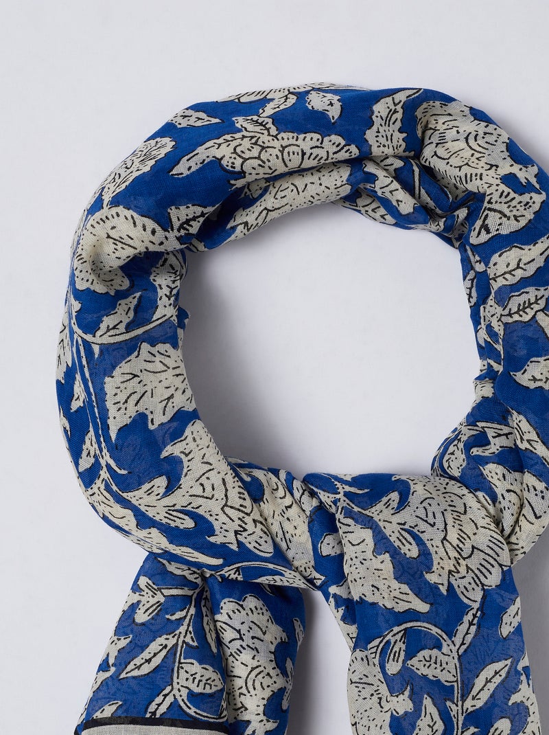 Foulard imprimé floral - Damart Bleu - Kiabi