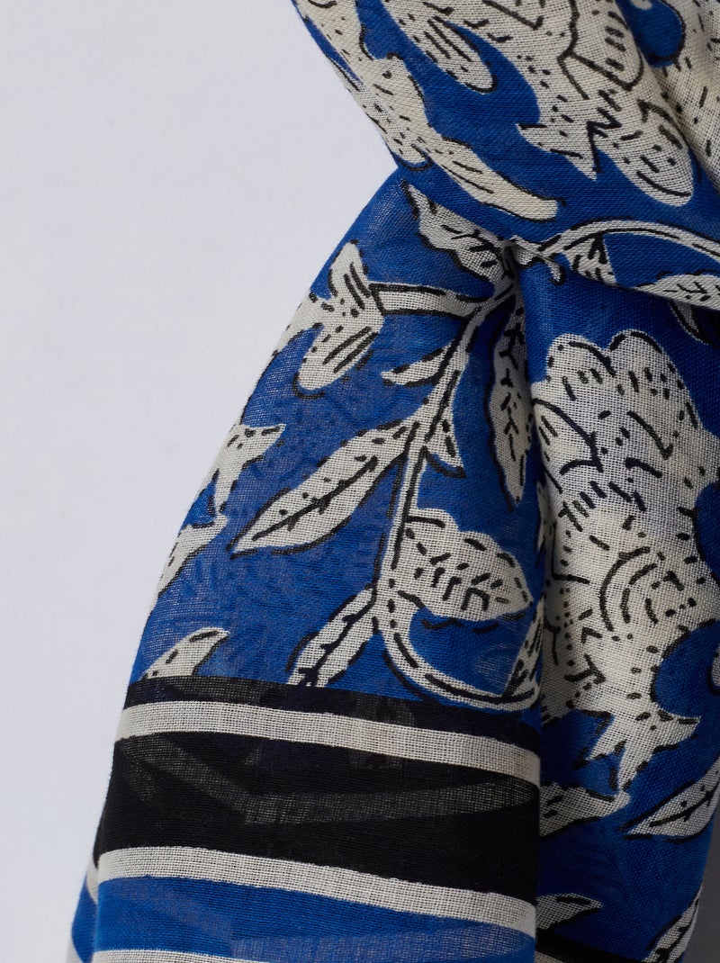 Foulard imprimé floral - Damart Bleu - Kiabi
