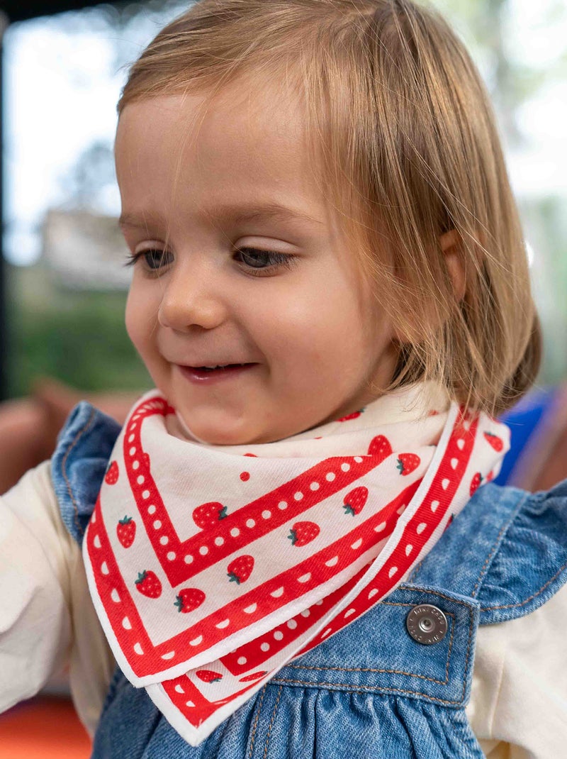Foulard imprimé 'Fraises' Blanc/Rouge - Kiabi
