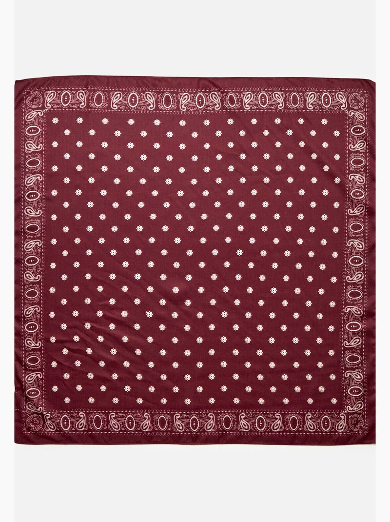 Foulard imprimé graphique - Damart Rouge - Kiabi