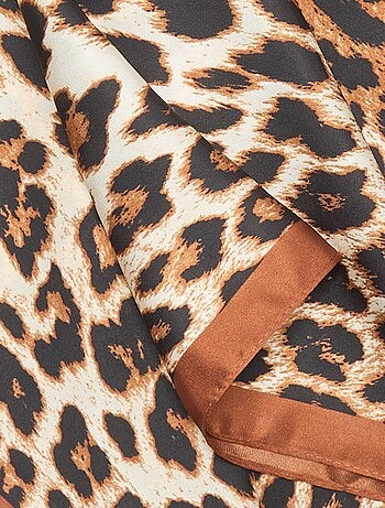 Foulard imprimé 'léopard'