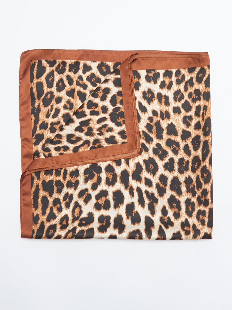 Foulard imprimé 'léopard' Marron - Kiabi