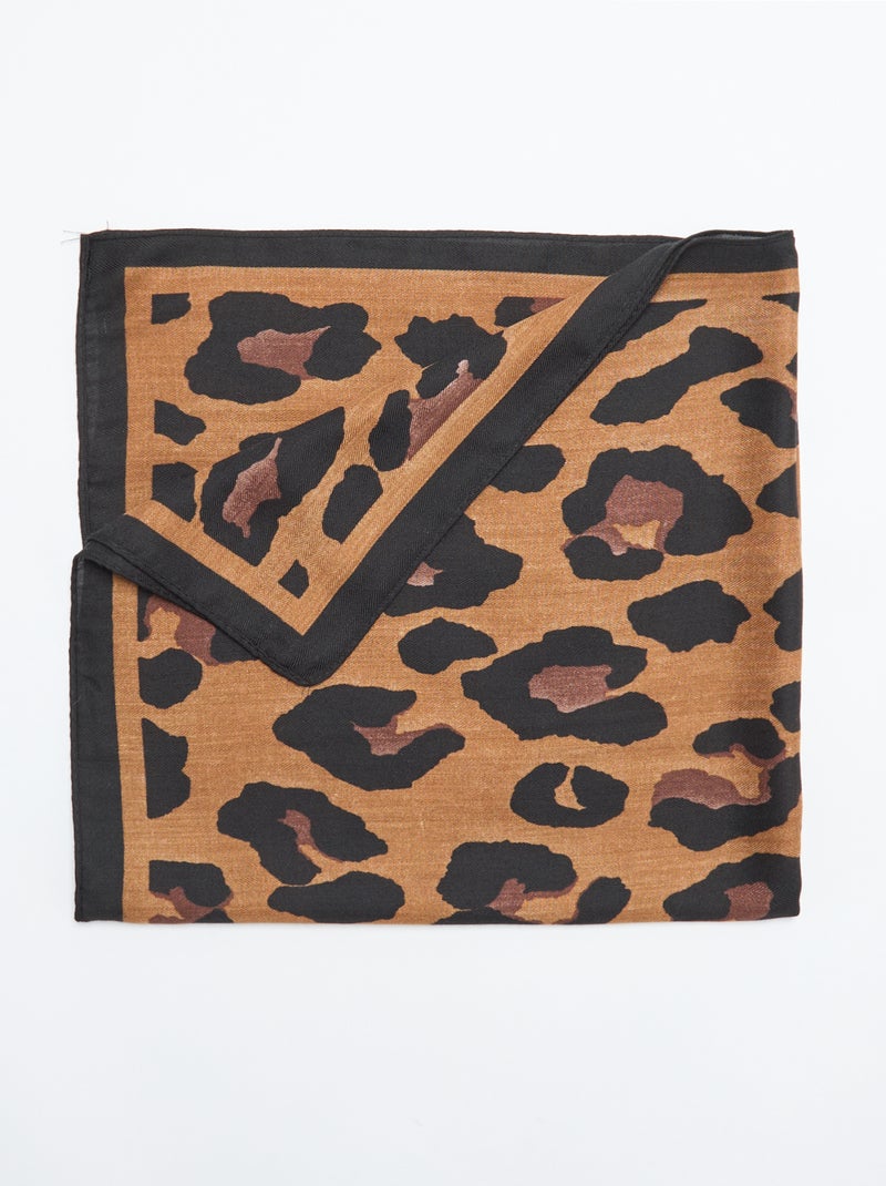 Foulard imprimé 'léopard Marron - Kiabi