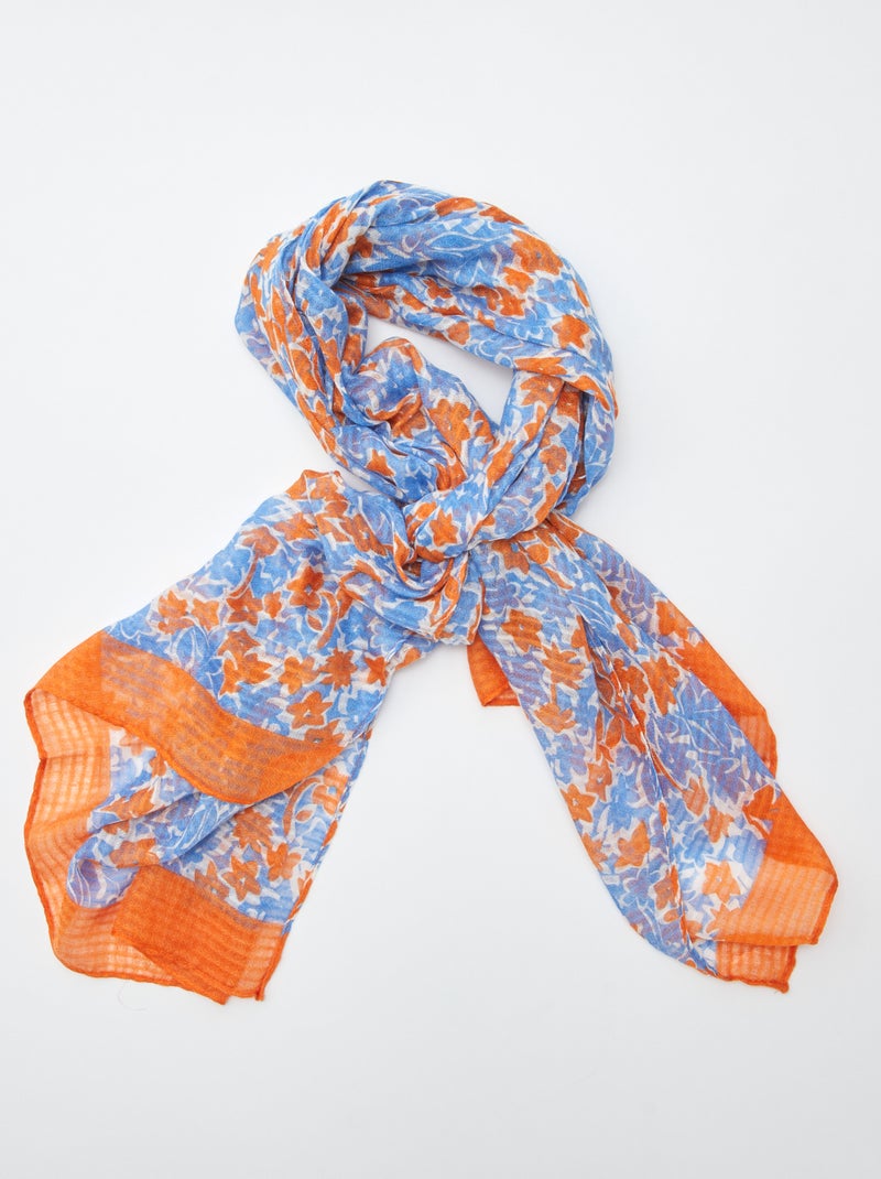 Foulard imprimé Orange - Kiabi