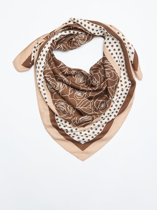 Foulard imprimé 'roses' et 'poids' - Kiabi