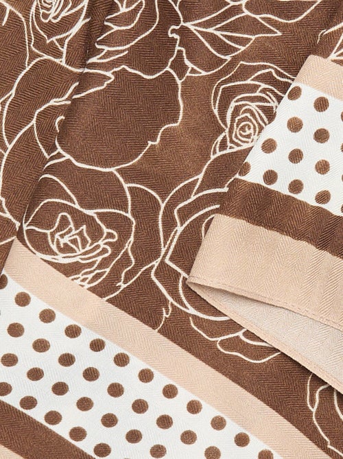 Foulard imprimé 'roses' et 'poids' - Kiabi