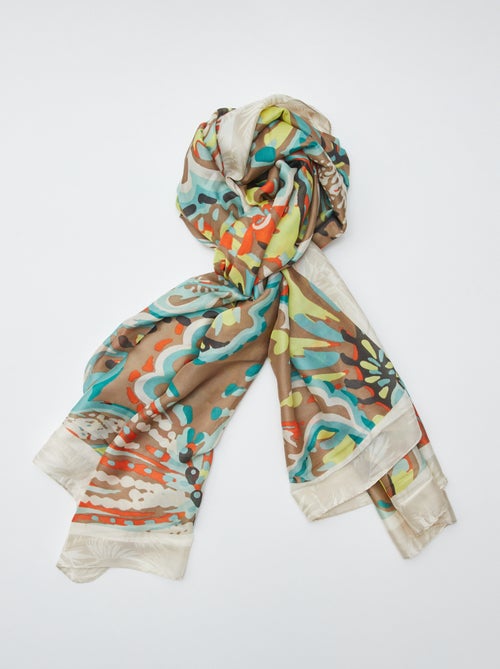 Foulard imprimé satiné - Kiabi