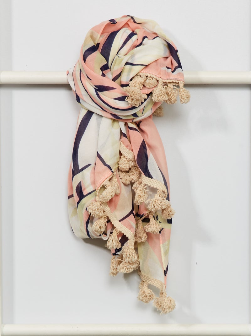 Foulard imprimé saumon - Kiabi