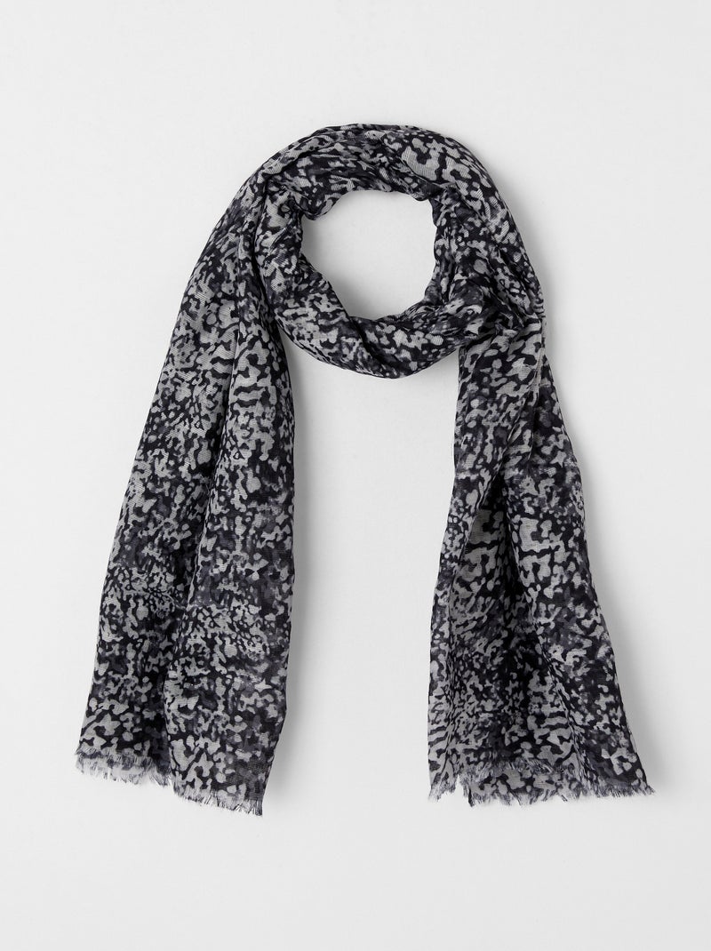 Foulard imprimé tachiste - Damart Gris - Kiabi