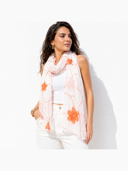 Foulard INES – Écharpe Légère Fleurie en Viscose - Kiabi