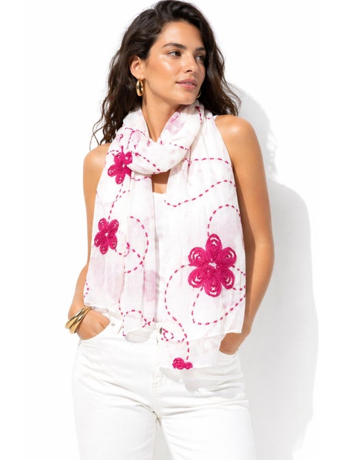Foulard INES – Écharpe Légère Fleurie en Viscose - Kiabi
