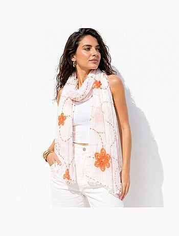 Foulard INESIA – Écharpe Légère Fleurie en Viscose