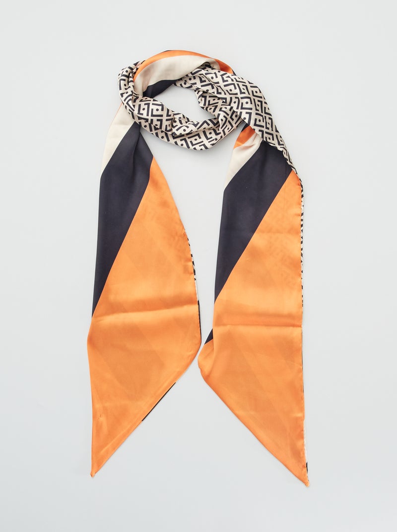 Foulard lavallière Noir/orange - Kiabi
