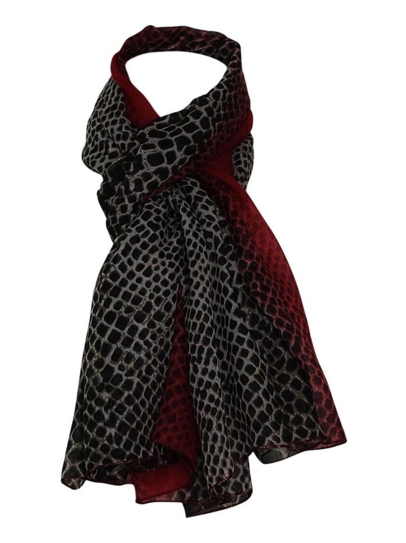 Foulard léopard VINTO Rouge - Kiabi