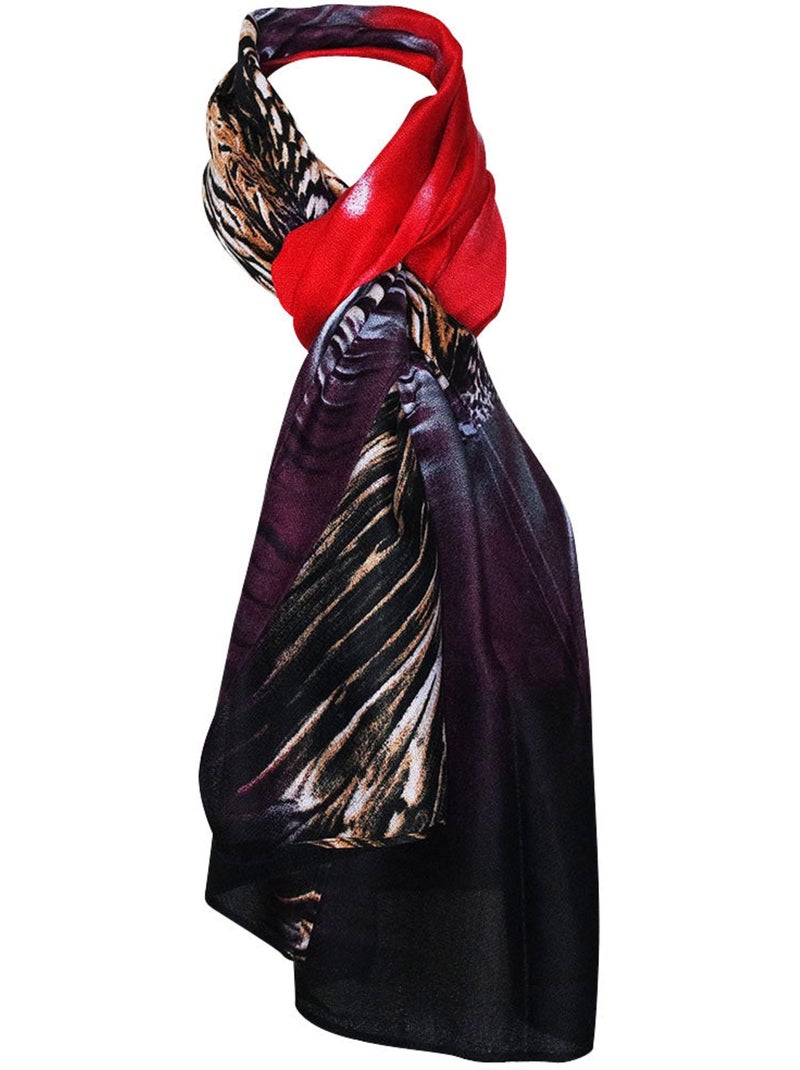 Foulard LIMA 100% Viscose – Écharpe Femme Légère et Élégante Bordeaux - Kiabi