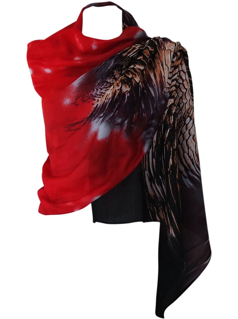 Foulard LIMA 100% Viscose – Écharpe Femme Légère et Élégante Bordeaux - Kiabi