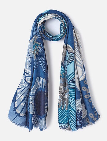 Foulard motif grandes fleurs - damart