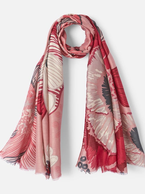 Foulard motif grandes fleurs - Damart - Kiabi