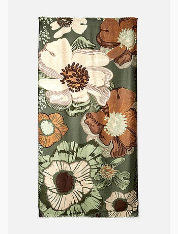 Foulard motif grandes fleurs - damart
