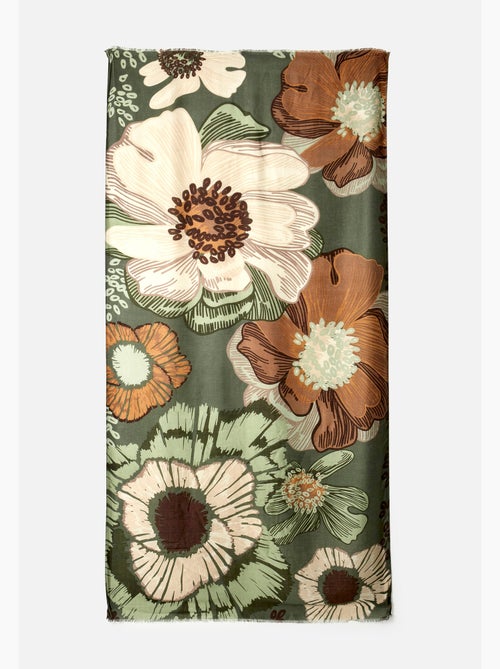 Foulard motif grandes fleurs - damart - Kiabi Foulard motif grandes fleurs - damart - Kiabi