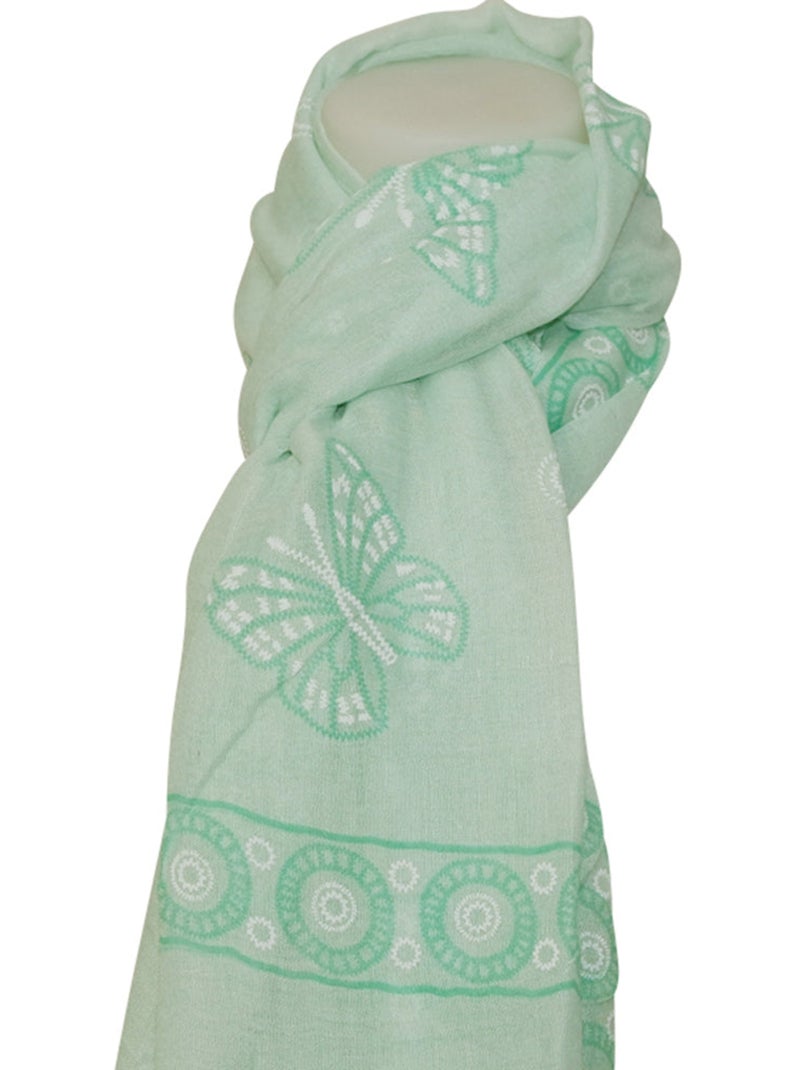 Foulard papillons TITOUAN Vert - Kiabi