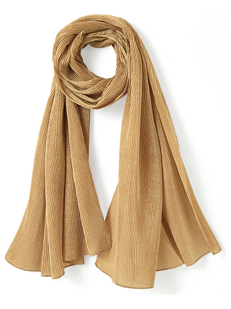 Foulard plissé en voile - Damart Doré/or - Kiabi