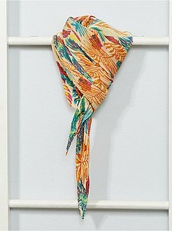 Foulard plissé imprimé 'tropical' - Kiabi