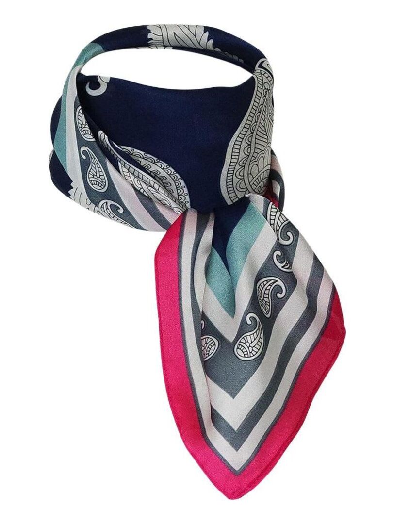 Foulard polysatin BRANKA Bleu marine - Kiabi