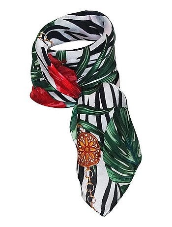 Foulard polysatin HIBISCUS