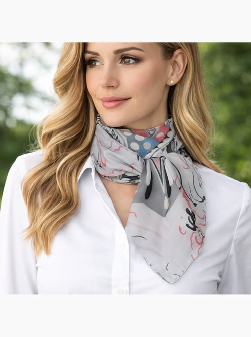 Foulard Polysatin INCA 60x60 cm – Carré Élégant Motif Ethnique - Kiabi