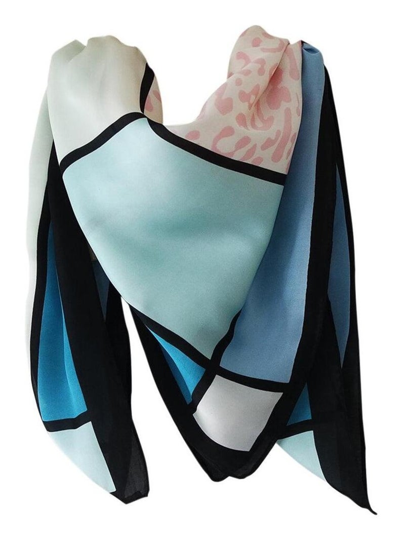 Foulard polysatin LOULA Bleu - Kiabi
