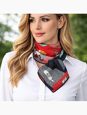 Foulard polysatin MAHALIA