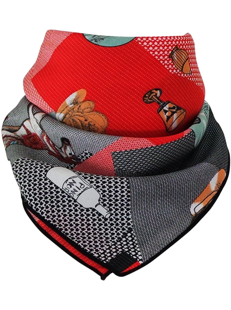 Foulard polysatin MAHALIA Rouge - Kiabi