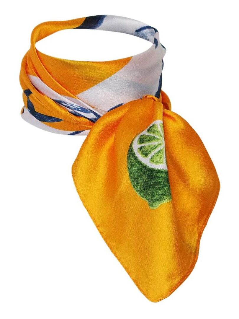 Foulard polysatin POISSONS Orange - Kiabi