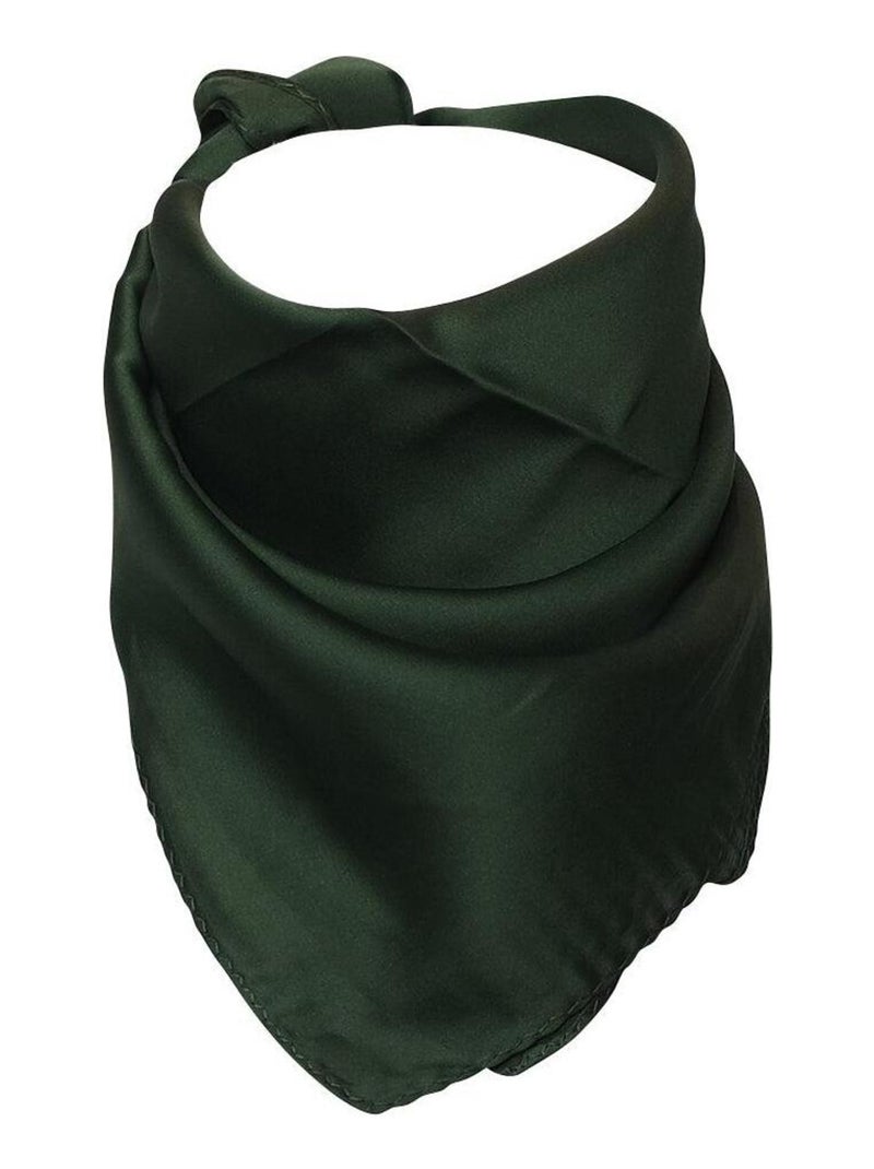 Foulard polysatin uni Vert kaki - Kiabi