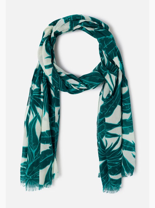 Foulard pur coton feuillages - Damart - Kiabi