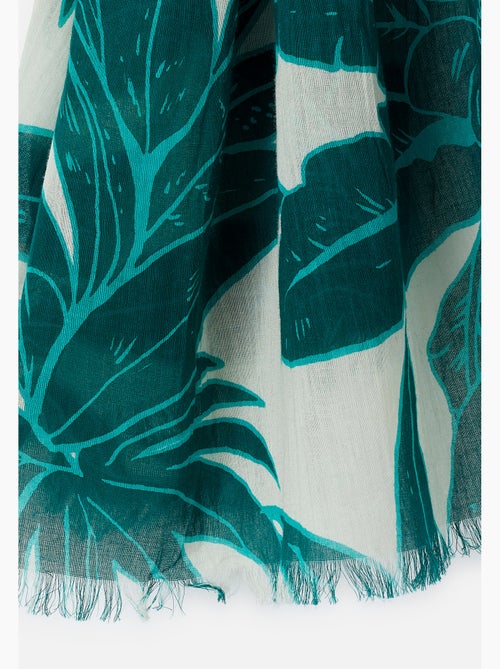 Foulard pur coton feuillages - Damart - Kiabi