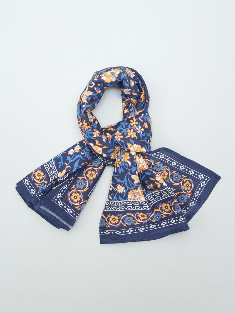 Foulard rectangulaire Bleu - Kiabi