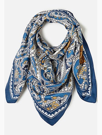 Foulard réversible imprimé cachemire - damart