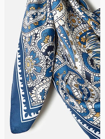 Foulard réversible imprimé cachemire - damart