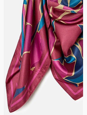 Foulard satiné imprimé fleuri - Damart