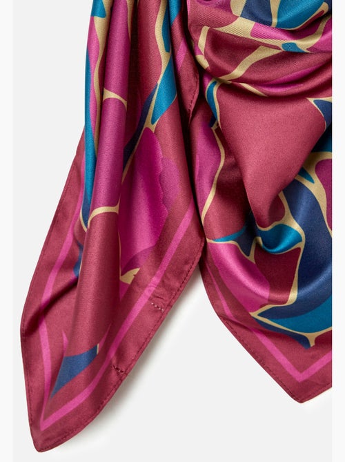 Foulard satiné imprimé fleuri - Damart - Kiabi