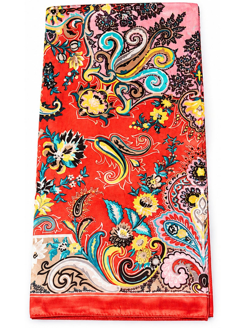 Foulard Satiné NEFERTARI Orange - Kiabi