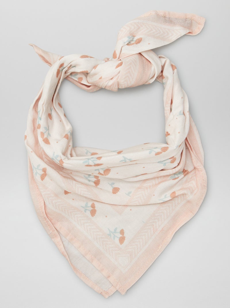 Foulard triangle imprimé Rose clair - Kiabi
